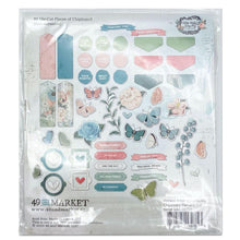Load image into Gallery viewer, 49 And Market - Chipboard Set - Vintage Artistry Tranquility. 62 pieces of thin non-adhesive backed chipboard shapes. This set includes tags, banners, labels, circle shapes, butterflies and more. These pieces can be added to all your crafting projects. Available at Embellish Away located in Bowmanville Ontario Canada.
