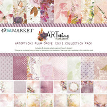 Load image into Gallery viewer, 49 And Market - Collection Pack 12&quot;X12&quot; - ARToptions Plum Grove. includes one of each paper (8 double-sided papers in total). As an added bonus, the backside of cover sheet is filled with fussy-cut elements exclusive to the collection pack. Acid free. Available at Embellish Away located in Bowmanville Ontario Canada.

