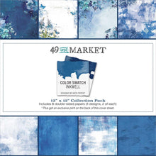 Load image into Gallery viewer, 49 And Market - Collection Pack 12&quot;X12&quot; - Color Swatch - Inkwell. The Inkwell Collection Pack includes 2 of each paper (4 double-sided papers). Ideal for all your crafting projects. 12x12 inch Double-sided heavy weight cardstock. Acid free. Made in USA. Available at Embellish Away located in Bowmanville Ontario Canada.
