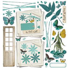 Charger l&#39;image dans la galerie, 49 And Market - Collection Pack 12&quot;X12&quot; - Vintage Artistry In Teal. This 12x12 inch collection pack includes a total of 4 sheets of double-sided papers (1 each of 4 designs) plus a total of 93 coordinating laser-cut elements. Made in the USA. Available at Embellish Away located in Bowmanville Ontario Canada.
