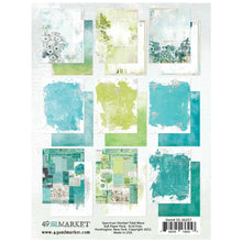 Cargar imagen en el visor de la galería, 49 And Market - Collection Pack 6&quot;X8&quot; - Spectrum Sherbert - Tidal Wave. Collection pack includes a total of 28 sheets of double-sided 6 x 8 inch papers (3 each of 9 designs) plus 1 fussy-cut element paper. Front and back covers have additional patterned papers on backside. Acid Free. Made in USA. Available at Embellish Away located in Bowmanville Ontario Canada.
