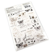 Load image into Gallery viewer, 49 And Market - Essential Rub-Ons 6&quot;X8&quot; - 2/Sheets - Butterflies 01. 2 sheets of rub-on transfers. Each sheet measures 6x8 inches and is loaded with elements that are perfect for mixing and matching with all your crafting projects. Available at Embellish Away located in Bowmanville Ontario Canada.
