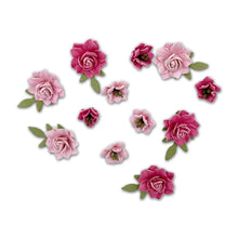 Load image into Gallery viewer, 49 And Market - Florets Paper Flowers - Punch. Pack includes 12 separate pieces. This pack of micro flowers range in size from approximately .5 to .875 inches. Some florals have tiny leaves attached. Flowers are handmade. Available at Embellish Away located in Bowmanville Ontario Canada.
