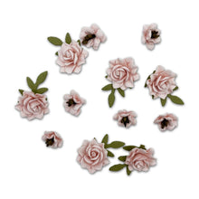 Load image into Gallery viewer, 49 And Market - Florets Paper Flowers - Taffy. Pack includes 12 separate pieces. This pack of micro flowers range in size from approximately .5 to .875 inches. Some florals have tiny leaves attached. Flowers are handmade. Available at Embellish Away located in Bowmanville Ontario Canada.
