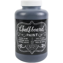 Load image into Gallery viewer, American Crafts - DIY Shop - Chalkboard Paint 16.2oz - Black. Display your artistic side! Perfect for DIY and home decor projects. Works on wood, paper and more. This package contains one 16.2oz jar of black chalkboard paint. Non-toxic and odorless. Imported. Available at Embellish Away located in Bowmanville Ontario Canada.
