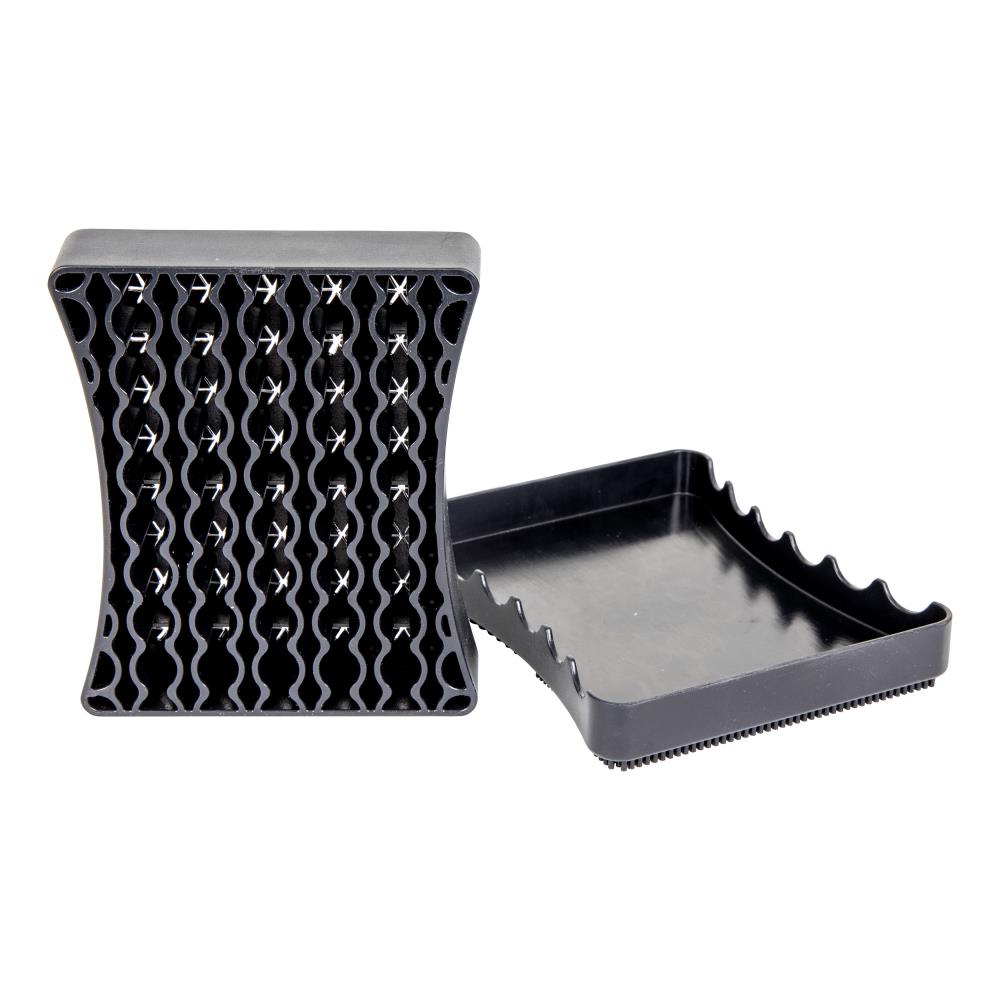 Art Bin's Brush Drying Rack provides easy storage for a variety of brush sizes. Made with flexible TPE material, the brush rack will hold up to 40 brushes. It features a removeable bottom tray for cleaning on one side and storage on the other. Rack size is 5.77 x 4.81 x 0.9 inches. Available at Embellish Away located in Bowmanville Ontario Canada.
