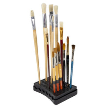 Charger l&#39;image dans la galerie, Art Bin&#39;s Brush Drying Rack provides easy storage for a variety of brush sizes. Made with flexible TPE material, the brush rack will hold up to 40 brushes. It features a removeable bottom tray for cleaning on one side and storage on the other. Rack size is 5.77 x 4.81 x 0.9 inches. Available at Embellish Away located in Bowmanville Ontario Canada.

