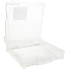 Load image into Gallery viewer, ArtBin - Essentials Box W/Handle-12&quot;X12&quot; - Translucent. This is a great place to store 12x12 inch scrapbooking papers and supplies. The hinged lid stays securely closed with 2 latches. A molded-in handle makes for easy carrying. Rounded edges prevent paper corners from damage. Slightly raised internal base allows for easier removal of contents. Molded in translucent clear, acid-free polypropylene. Stackable. This package contains one 12x12 inch translucent clear storage case with handle. Made in USA. Availa
