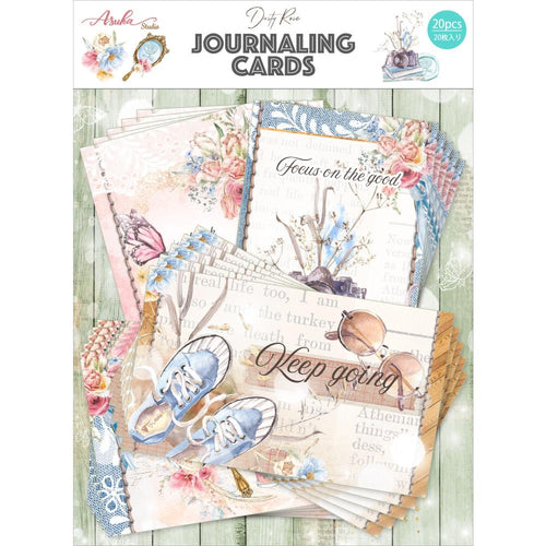 Asuka Studio -  Journal Card Pack - 20/Pkg - 4 Designs/5 Each - Dusty Rose. Start your project off right with the perfect paper for scrapbook pages, greeting cards, bookmarks, gift cards, mixed media and much more! Imported. Available at Embellish Away located in Bowmanville Ontario Canada.