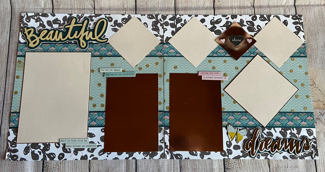Beautiful Dreams 12X12 Double-Page Scrapbook Layout
