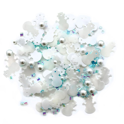 Buttons Galore - Sparkletz Embellishment Pack 10g - Chill Out. A perfectly coordinated combination of iridescent gemstones, crystal clear flat back drops, dyed to match faceted gemstones and sequins. Available at Embellish Away located in Bowmanville Ontario Canada.