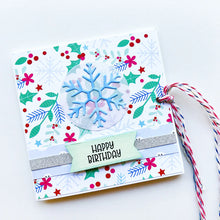 गैलरी व्यूवर में इमेज लोड करें, Catherine Pooler - Patterned Paper - Snow Day Birthday. The Snow Day Birthday Patterned Paper combines a frosty color combo with a birthday motif! Snowmen, holly filled florals and party hats are among some of the patterns and prints in this sweet pack. Available at Embellish Away located in Bowmanville Ontario Canada. card example by brand ambassador.
