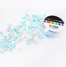 Cargar imagen en el visor de la galería, Catherine Pooler - Sequin Mix - St. Cloud. Brrr...you are in for a icy chill with the St. Cloud Sequin Mix. Like winter time in Minnesota, this mix is full of icy blues and shimmery pops of silver. Available at Embellish Away located in Bowmanville Ontario Canada.

