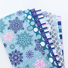 Load image into Gallery viewer, Catherine Pooler - Slimline Patterned Paper - Touch of Frost. Add a Touch of Frost to your next card or scrapbook project with our Touch of Frost Slimline Paper! This winter paper pack is formatted in CP slimline size at 3.5&quot; x 8.5&quot; and comes in a variety of patterns and prints featuring snowflakes and floral designs. Available at Embellish Away located in Bowmanville Ontario Canada.
