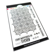 Load image into Gallery viewer, Catherine Pooler - Stamp Set - Through the Prism. The Through the Prism Stamp Set has a large patterned stamp for backgrounds and accents and also has a few encouraging sentiments to round out the pairing. Designed by Lisa Kirkbride. Available at embellishaway.ca in Bowmanville Ontario Canada.

