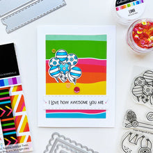 Load image into Gallery viewer, Catherine Pooler - Stamp &amp; Die Set - Jungle Amigos. Send a jungle greeting to your friend and let them know &quot;things are about to get wild&quot;! The Jungle Amigos Set features a happy sloth and his toucan friend who are ready to hang out on your next card. Available at Embellish Away located in Bowmanville Ontario Canada. Example by brand ambassador.
