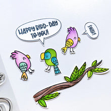 गैलरी व्यूवर में इमेज लोड करें, Catherine Pooler - Stamp and Die Set - Hey Tweetie. These super cute Hey Tweetie stamp and dies are great for layering fun with the birdies, speech bubbles and branch. Cut out all the options and play around for some squawking good cards. Available at Embellish Away located in Bowmanville Ontario Canada. Card design by brand ambassador.
