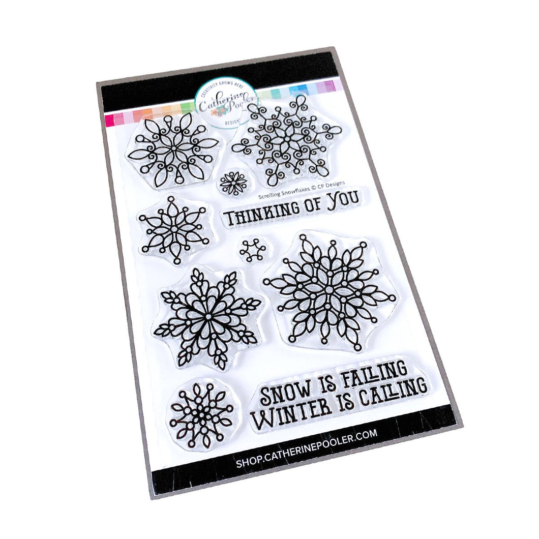 Catherine Pooler - Stamps - Scrolling Snowflakes
