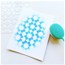 Load image into Gallery viewer, Catherine Pooler - Stencil - Tiled Up. Create a repeating geometric pattern on your card or project with the Tiled Up Stencil. Available at Embellish Away located in Bowmanville Ontario Canada. Example by brand ambassador.
