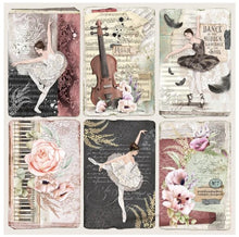 Load image into Gallery viewer, Ciao Bella - 8x8 Paper Pad - 12/Pkg - Le Cygne Noir. The 8x8 Paper Pad meets the needs of papercrafters and cardmakers looking for a smaller size than the classic 12x12. It’s specially designed for Ciao Bella&#39;s Album Binding Art line of chipboard albums. Available at Embellish Away located in Bowmanville Ontario Canada
