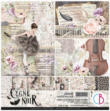 Cargar imagen en el visor de la galería, Ciao Bella - 8x8 Paper Pad - 12/Pkg - Le Cygne Noir. The 8x8 Paper Pad meets the needs of papercrafters and cardmakers looking for a smaller size than the classic 12x12. It’s specially designed for Ciao Bella&#39;s Album Binding Art line of chipboard albums. Available at Embellish Away located in Bowmanville Ontario Canada
