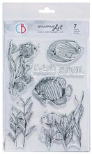 Load image into Gallery viewer, Ciao Bella - Clear Stamp Set 6&quot;x8&quot; - Soul Of The Sea. Get ready to get your dreamy and romantic side on. This collection is in the many wonderful shades of a marine palette, and will take you into the romance season. Sometimes alien worlds meet and love looks to be impossible. But when love is both “a calm sea and a great tempest” it always finds a way. Available at Embellish Away located in Bowmanville Ontario Canada.
