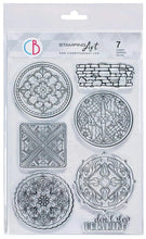 Load image into Gallery viewer, Ciao Bella - Clear Stamp Set 4&quot;x6&quot; - Talaveras. There are places where time is nothing, they remain unchanged. The desert has its own slow but steady clock. The one that has always fascinated Ciao Bella the most, is located in Mexico and it’s incredibly full of life and colors, like the country it belongs to. Available at Embellish Away located in Bowmanville Ontario Canada.
