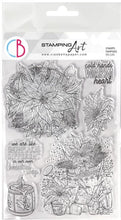 Load image into Gallery viewer, Ciao Bella - Clear Stamp Set 6x8 - Poinsettia. Ciao Bella&#39;s high quality clear photopolymer stamps are manufactured using a patented photopolymer and UV light exposure, this way they are able to achieve a higher level of detail. Available at Embellish Away located in Bowmanville Ontario Canada.
