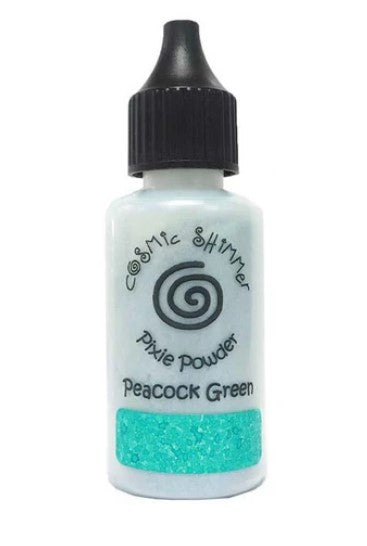 Cosmic Shimmer - Pixie Powder - Peacock Green.  Available in Bowmanville Ontario Canada