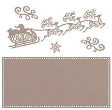 Load image into Gallery viewer, Couture Creations - Tall Card Nesting Die Set - Santa&#39;s Sleigh - (5pc). This Happy Holiday and Christmas themed nesting die set contains a variety of complementary elements designed to work with tall cards. Mix and match to create unique and gorgeous cards this holiday season and all year round. Approximately 95 x 200mm | 3.7 x 7.8in. Available at Embellish Away located in Bowmanville Ontario Canada.
