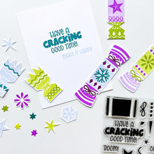 Load image into Gallery viewer, Catherine Pooler - Stamps &amp; Dies - Cracking Good. The Cracking Good Stamp &amp; Die Set features fun and festive party cracker stamps that will be perfect for winter, birthdays, new years...and really any occasion that calls for confetti! Available at Embellish Away located in Bowmanville Ontario Canada.

