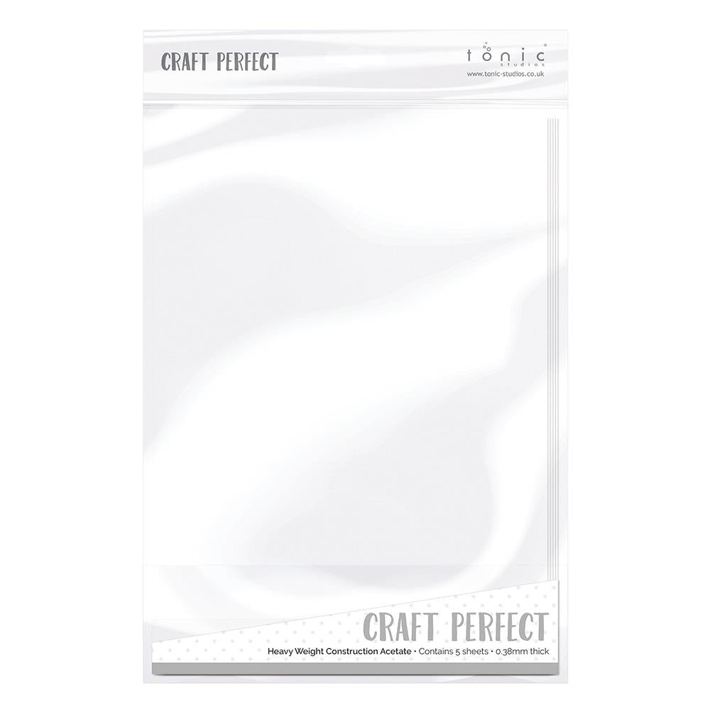 Tonic - Craft Perfect - Heavy Weight Acetate - A4 - 5 Pack. perfect for adding windows to your craft projects. Ideal for adding strength to highly decorative die-cut cards or for creating gorgeous shakers! Available at Embellish Away located in Bowmanville Ontario Canada.