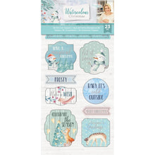 Load image into Gallery viewer, Crafter&#39;s Companion - Sara Signature Watercolor Christmas 3D Die-Cut Toppers 23/Pkg. Available at Embellish Away located in Bowmanville Ontario Canada.
