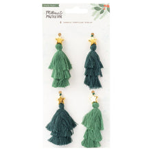 Cargar imagen en el visor de la galería, Crate Paper - Tassels - W/Charms - Mittens &amp; Mistletoe - 4/Pkg. While you need the perfect paper to start your project, you also need the perfect embellishment to finish your project! Available at Embellish Away located in Bowmanville Ontario Canada.
