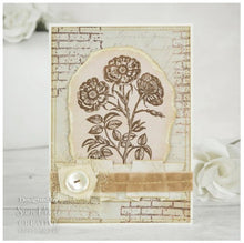 Load image into Gallery viewer, Creative Expressions - A5 Clear Stamp Set By Sam Poole - Shabby Textures. Inspired by Sam’s love of all things vintage this six stamp set it can be used for cards, journals, home décor and so much more. A great mix of textures. Available at Embellish Away located in Bowmanville Ontario Canada. Card design by Sam Poole
