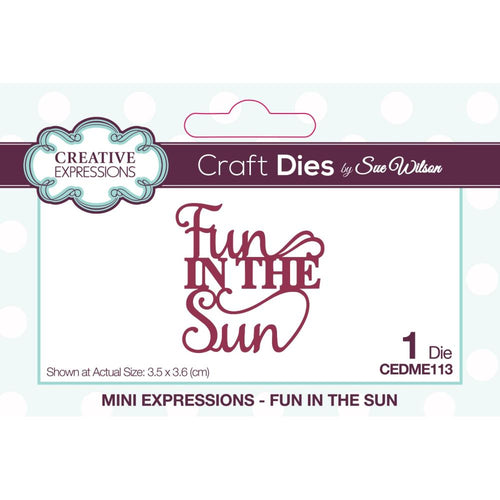 Creative Expressions - Craft Dies By Sue Wilson - Mini Expressions - Fun In The Sun. Available at Embellish Away located in Bowmanville Ontario Canada.