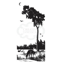 Load image into Gallery viewer, Creative Expressions - Designer Boutique Pre Cut Rubber Stamp - Twilight Grazing. A beautiful DL size stamp with a wonderful scene in one stamp making creating stunning projects simple. This pre-cut rubber stamp has great detail and will make fantastic, intricate paper craft projects, and so much more. Available at Embellish Away located in Bowmanville Ontario Canada.
