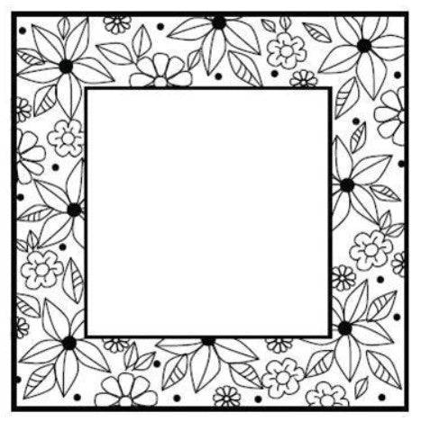 Creative Expressions - Foam Mounted Cling Stamps - Floral Doodle Square. Available at Embellish Away located in Bowmanville Ontario Canada.