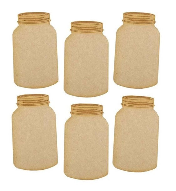 Creative Expressions - MDF - Jars. An exciting range of MDF shapes, perfect for home décor and craft inspiration. This set includes 6 MDF jars. Size: 5.7 x 3.3 inches. Available in Bowmanville Ontario Canada.