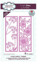 Load image into Gallery viewer, Creative Expressions - Sue Wilson - Craft Die - Floral Panels Cosmos. This five-die set can be used on cards, invitations, scrapbook pages or in other art projects. These dies will create beautiful panels and layers, for your paper craft projects! These dies will work beautifully with the other dies from the collection. This is a very versatile high-quality steel die set. The dies are compatible with most home die cutting machines. Available at Embellish Away located in Bowmanville Ontario Canada.
