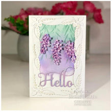 Load image into Gallery viewer, Creative Expressions - Sue Wilson Dies - Noble Shadowed Sentiment - Hello Friend. Bold curly text will add a great touch to a card or as a main feature. The three-die shadow set can be used without the shadow and the words used separately. Available at Embellish Away located in Bowmanville Ontario Canada. Card by brand ambassador.
