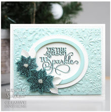 Cargar imagen en el visor de la galería, Creative Expressions - Sue Wilson Mini Expressions Die - Tis The Season To Sparkle. Perfect for adding a greeting to a paper craft project this beautiful sentiment will fit beautifully into your space, or a frame. The dies are compatible with most home die cutting machines. Single die size 3.2 x 2.3 inches. Available at Embellish Away located in Bowmanville Ontario Canada.
