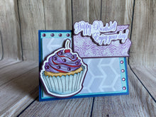 Load image into Gallery viewer, Cupcake Birthday Inside Out Greeting Card
