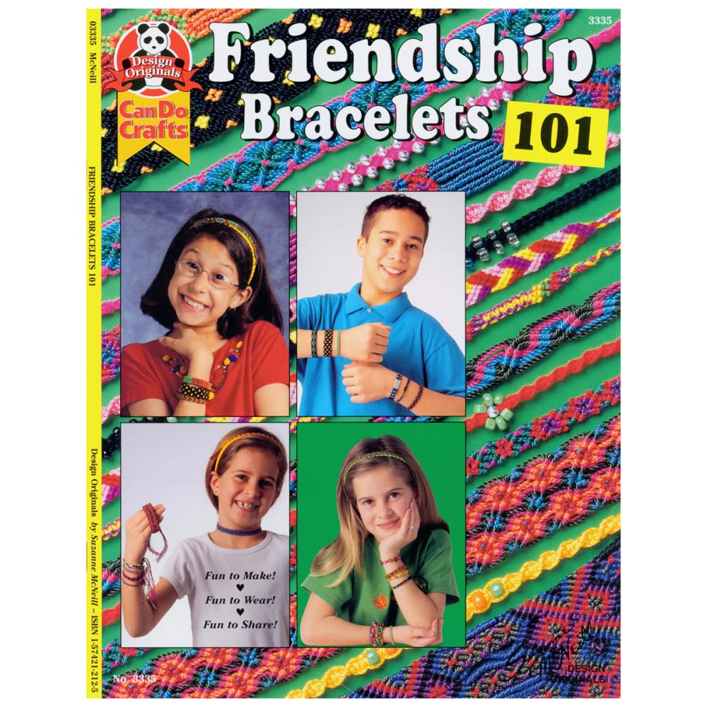 DESIGN ORIGINALS-Friendship Bracelets 101 knows no boundaries-it covers the world. It comes in all languages. The idea of making a bracelet to celebrate and share friendship began in Central and South America. By Suzanne McNeill. Softcover: 19 pages. Available at Embellish Away located in Bowmanville Ontario Canada.