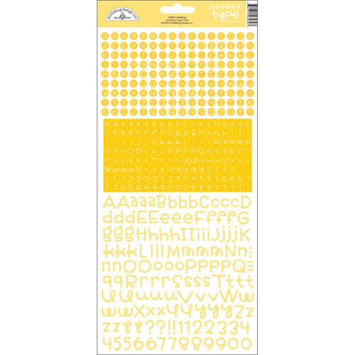 Doodlebug - Teensy Type Cardstock Alphabet Stickers - 6