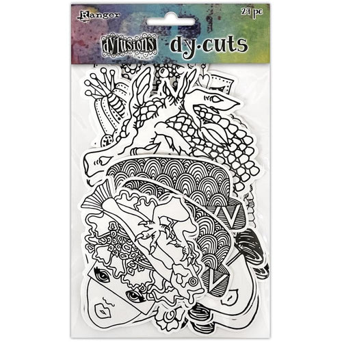 Dyan Reaveley's - Dylusions Dy-Cuts - 24/Pkg - Me Heads. Dylusions Dy-Cuts are Dylusions original designs that are pre-printed on a heavyweight matte cardstock. Color in with your favorite Dylusions mediums or use as is as black and white. Available at Embellish Away located in Bowmanville Ontario Canada.