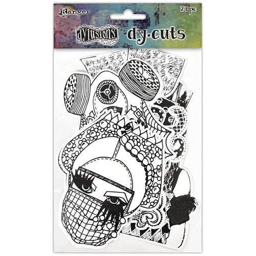 Dyan Reaveley's - Dylusions Dy-Cuts - 24/Pkg - Surviving. Dylusions Dy-Cuts are Dylusions original designs that are pre-printed on a heavyweight matte cardstock. Available at Embellish Away located in Bowmanville Ontario Canada.