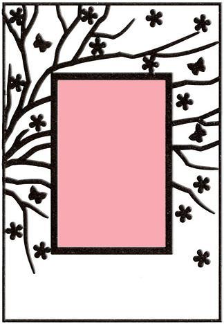 Nellie's Choice - Embossing Folder - Spring in the air (Rectangle). Size: 4