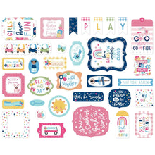 Load image into Gallery viewer, Echo Park - Cardstock Ephemera - 33/Pkg - Icons - Play All Day Girl. Available at Embellish Away located in Bowmanville Ontario Canada.

