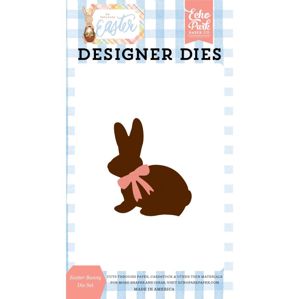 Echo Park - Dies - Easter Bunny. If there ever was a die that looked like that classic solid chocolate Easter Bunny this is it! Available at Embellish Away located in Bowmanville Ontario Canada.